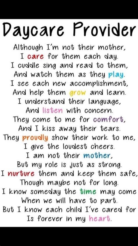 Poem For Parents Although Im Not Their Mother I Care For Them Each