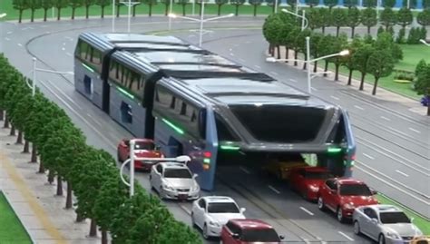 Chinas Futuristic Hover Bus Takes A Unique Approach To Traffic Jams