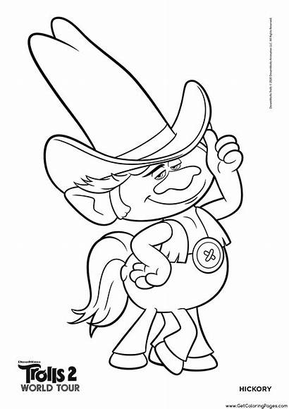 Trolls Coloring Tour Pages Troll Hickory Printable