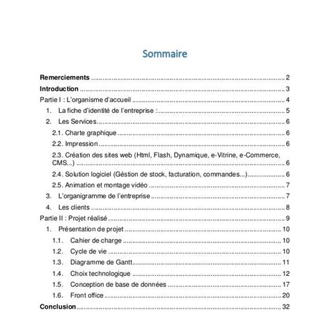 Rapport De Stage 3ème Exemple Sommaire Exemple De Groupes