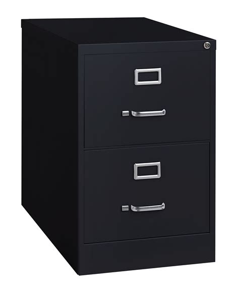 Hirsh 265 In Deep 2 Drawer Legal Width Vertical File Cabinet Black