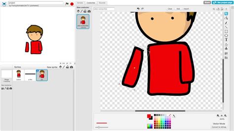 How I Draw In Scratch Vector My Character Youtube