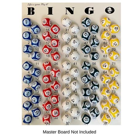 Deluxe 5 Color 6 Side Print Coated Bingo Ball Set Mr Chips Store
