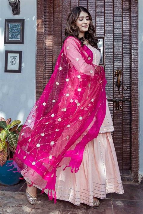 Peach Kurta Palazzo Set With Dupatta Designer Party Wear Dresses Indian Fashion Dresses