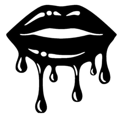 Custom Lips Dripping Vinyl Decal Dripping Lips Lips Sticker Etsy