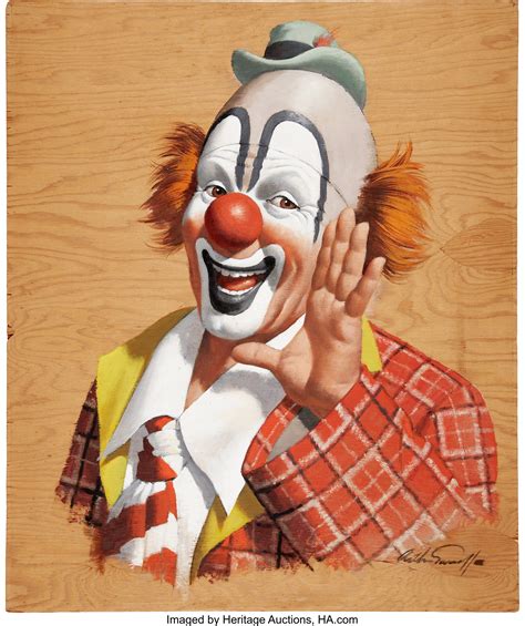 Arthur Sarnoff Clown Painting Original Art Undated Original Lot