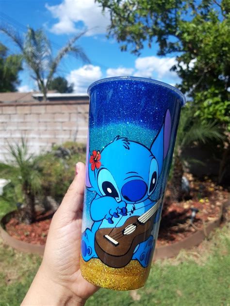 Stitch Ukulele Personalized Cups Diy Disney Cups Tumbler Cups Diy