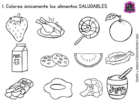 Dibujos Para Colorear De Alimentos Saludables Dibujos Para Colorear Y