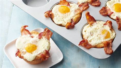 Easy Bacon And Egg Biscuit Cups Recipe Breakfast Brunch Recipes