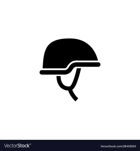 Army Helmet And Protective Gear Glyph Icon Vector Image