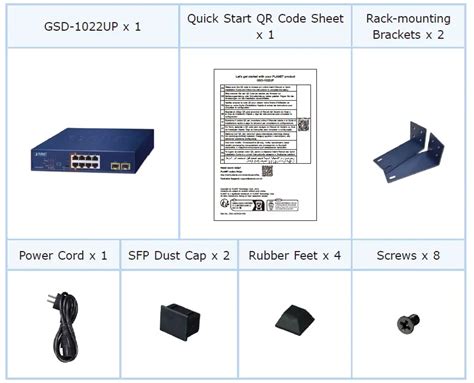 Planet Technology Gsd 1022up Sfp Desktop Gigabit Poe Switch User Manual
