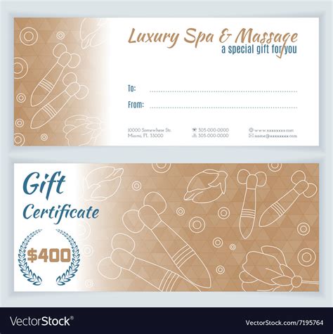 Gift Certificate Template Spa