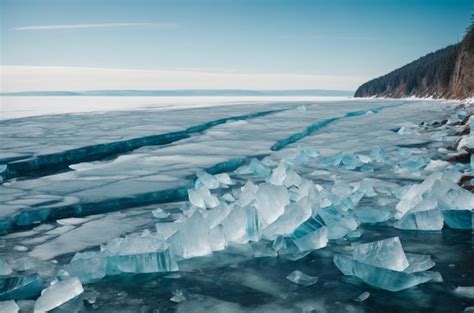Premium Ai Image Ice Of Lake Baikal The Deepest And Largest