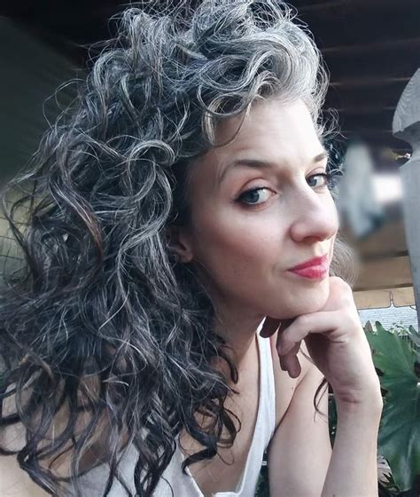 Pin By Emilia On Hairstyles Grey Curly Hair Long Gray Hair