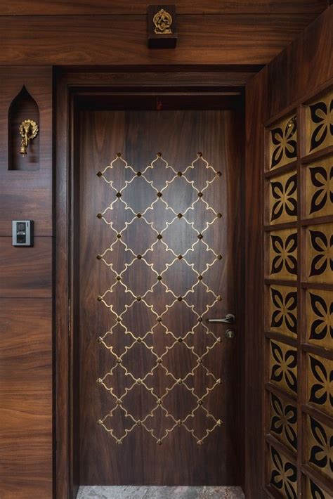 3bhk Traditional Styled Abode Main Door Design Indian Main Door