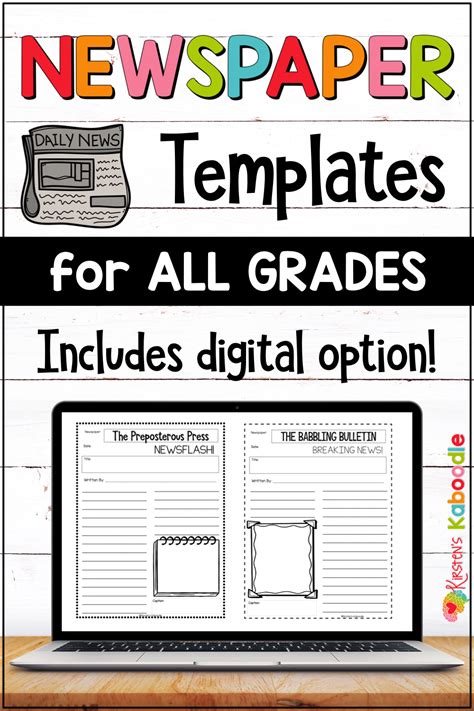 Newspaper Article Template Graphic Organizer Digital And Printable