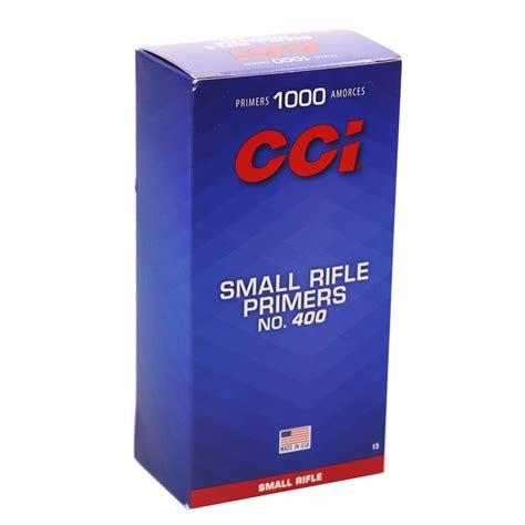 Cci Primers 400 Small Rifle 1000 13 Bruno Shooters Supply