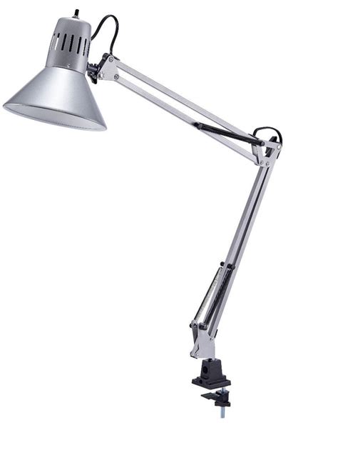 Swing Arm Desk Lamp With Clamp Silver Bostitch Office