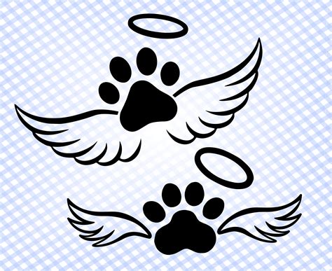 Memorial Svg Cut File Paw Print Svg Pet Loss Memorial Svg Etsy