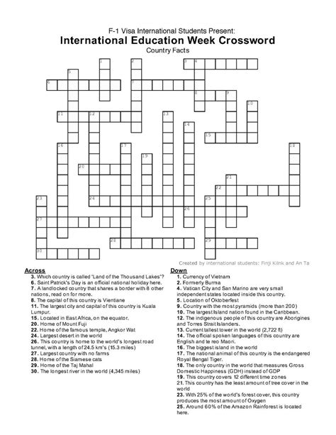 Need A Break Try This Crossword Puzzle Put Together By El Caminos