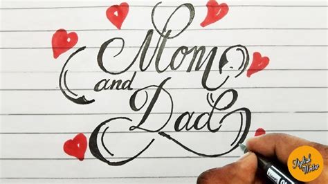 How to do the basic strokes. How to write mom and dad | Stylish lettering | Cursive ...
