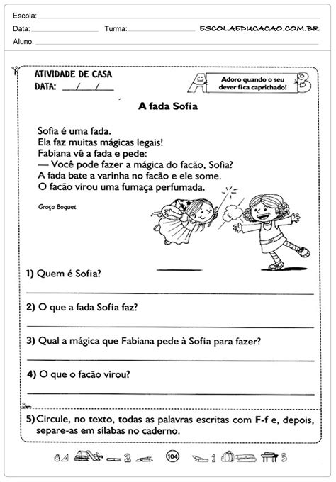 Atividade De Portugues 2 Ano Interpretação De Texto Sololearn