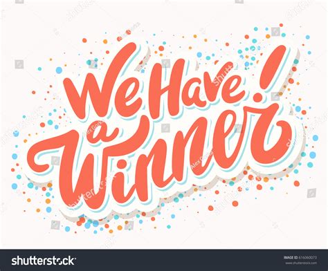 We Have Winner Vector Banner Stock Vector Royalty Free 616060073