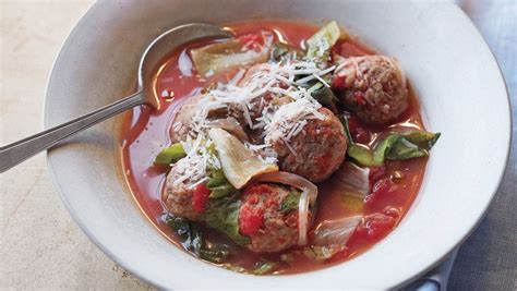 Italian Wedding Soup With Turkey Meatballs Recipe Martha Stewart