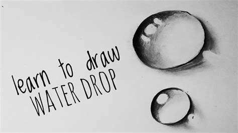 How To Draw Realistic Water Drop Youtube