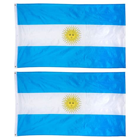 2 Piece Argentina Flags Outdoor 3x5 Feet Argentinian Flags Argentine