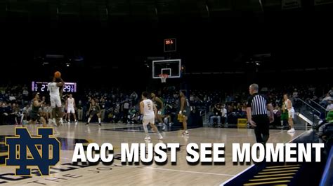 Notre Dame S Jj Starling Drains A Three At The Halftime Acc Must See Moment Youtube