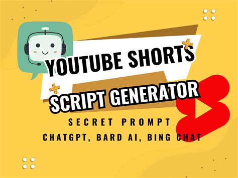 Youtube Shorts Script Generator Prompt Chatgpt Bard Dan Bing Chat Hot
