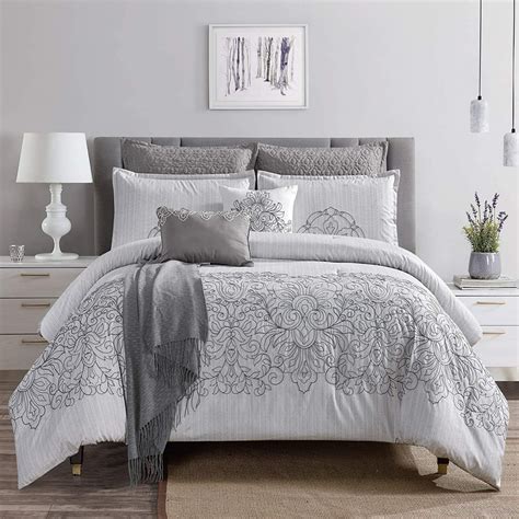Sapphire Home Luxury 8 Piece Kingcalifornia King Comforter Set With