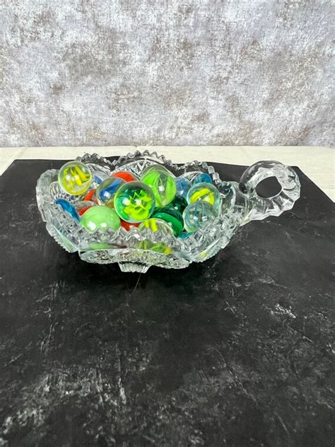 Vintage Imperial Nucut Pressed Glass Finger Bowlnappy Etsy