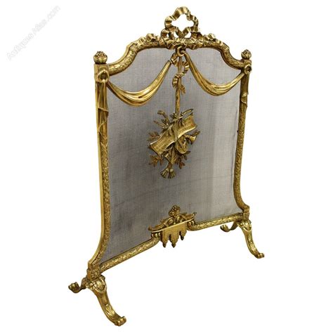 Antiques Atlas French Brass And Mesh Fire Screen