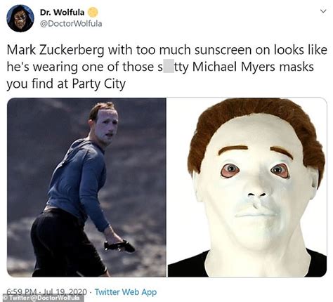 People are making jokes about it. Mark Zuckerberg mocked after plastering sunscreen on his ...
