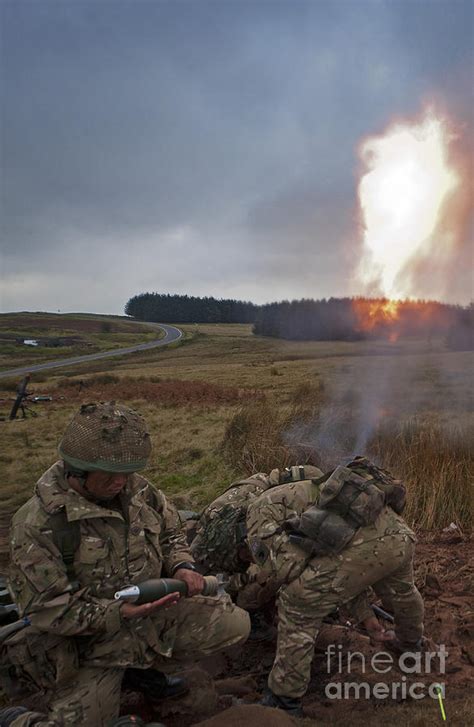 An 81mm Mortar Team Live Firing Photograph By Andrew Chittock Free