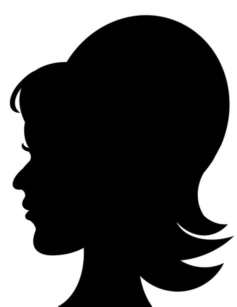 Silhouette Girl Head