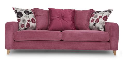 There's no denying the pink sofa is a fashionable choice for living rooms right now. DFS Blush Pink Fabric Sofa - New Pillow Back 4 Seater Sofa ...