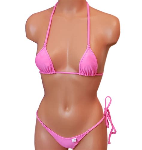 xposed skinz bikinis x100 vixen g string micro bikini thong hot pink