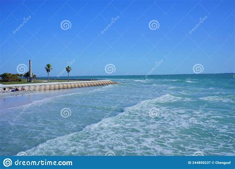 Fort De Soto Beach In St Petersburg In Florida USA Stock Image Image Of Grass Blue