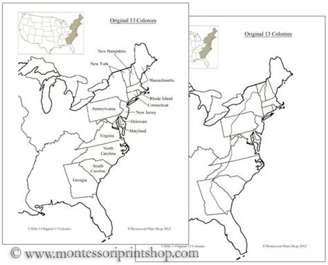 Blank Map 13 Colonies Quiz