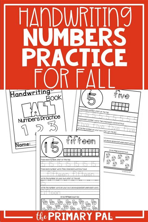 Numbers Handwriting Practice For Fall Handwriting Practice