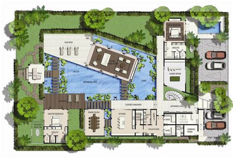 Saisawan Beach Villas Type 2 Ground Floor Plan Resort Plan Villa
