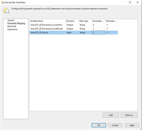 Ssis Mysql Ado Net Sql Task Input Output Stack Overflow