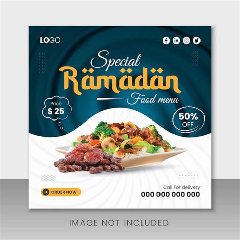 Premium Vector Special Ramadan Food Menu Social Media Post Or
