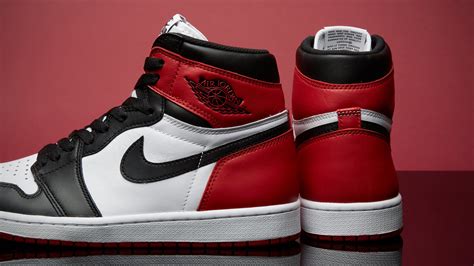 Nike Air Jordan 1 Retro Black Toe White Black And Gym Red End