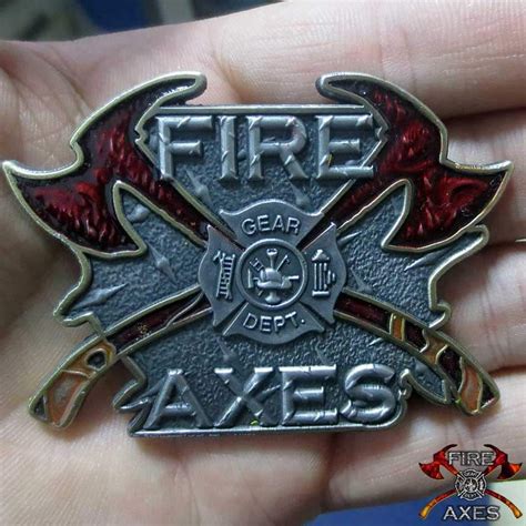 The Fire And Axes Logo Coin Featuring The Firemans Prayer Know To All