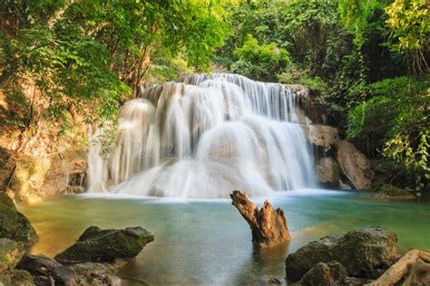 Waterfall Huay Mae Kamin Stock Photo Image Of Environment 45457786