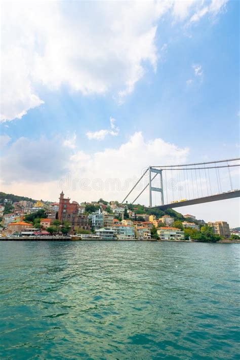 Fatih Sultan Mehmet Bridge Above The Bosphorus Editorial Stock Photo